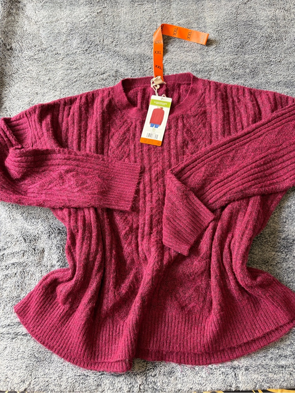 Soft Cable-Knit Women’s Sweater - Berry